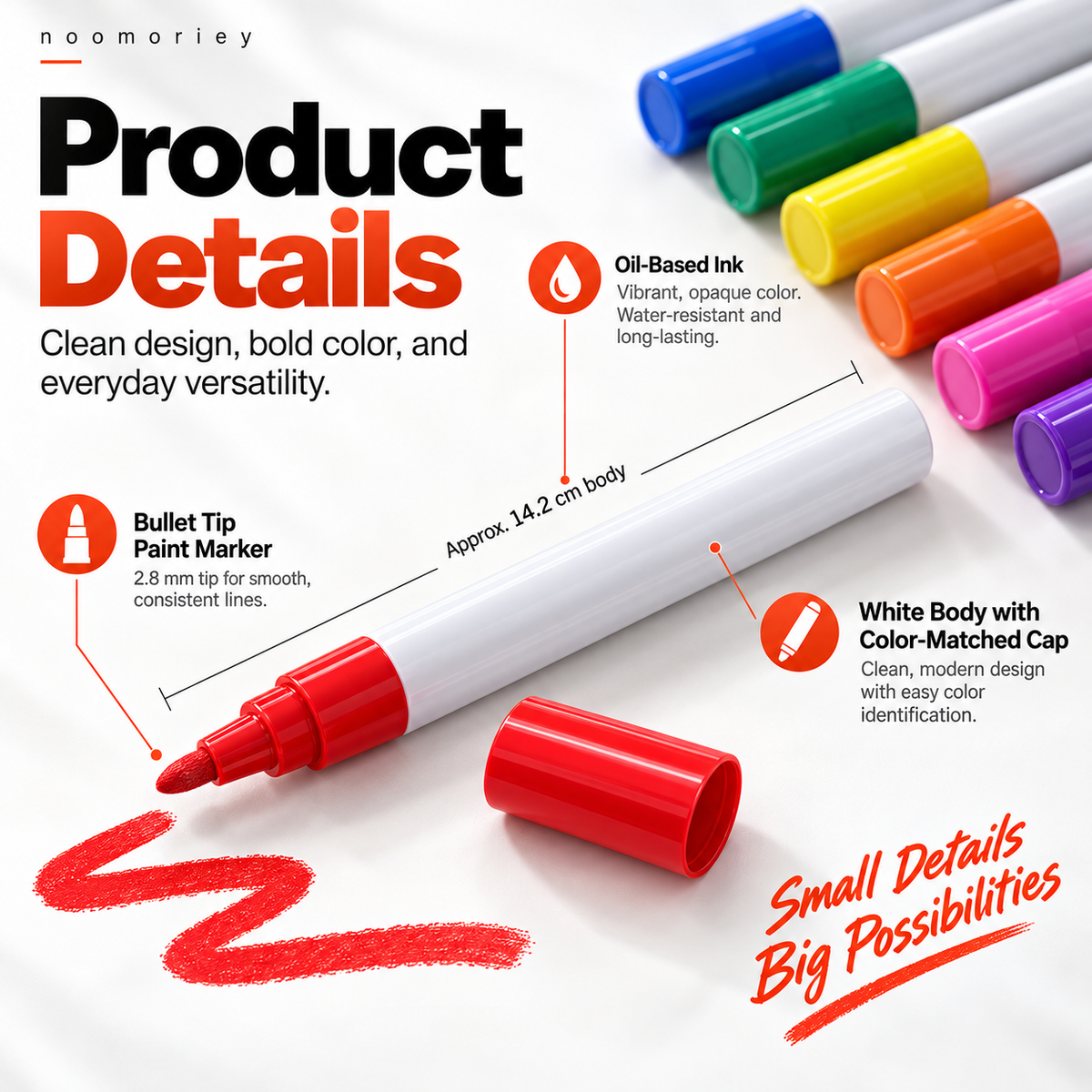Waterproof Permanent Paint Marker – Multi-Surface Industrial Marking Pen for Tires, Metal, Stone & More