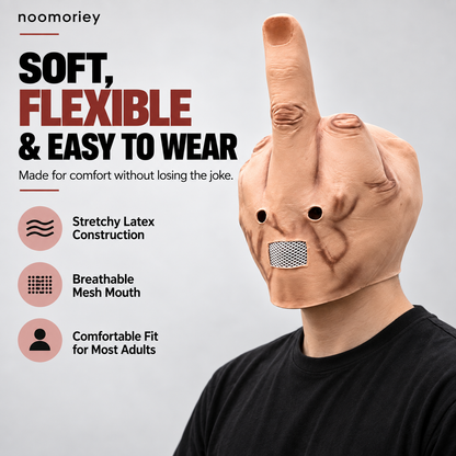 Funny Middle Finger Headpiece – Halloween Prank & Party Costume Prop