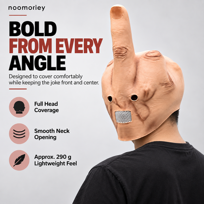 Funny Middle Finger Headpiece – Halloween Prank & Party Costume Prop