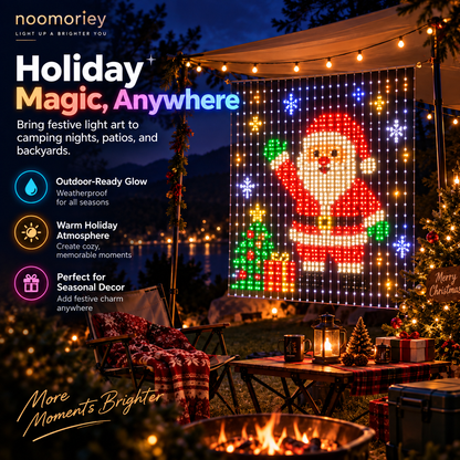 Christmas Smart Curtain Lights – App-Controlled RGB Holiday String Lights