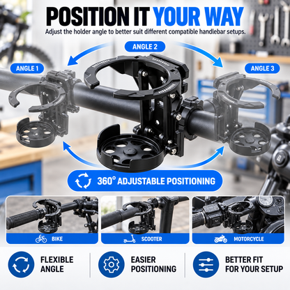 🔥Hot Sale-50%OFF🥤🔄 Foldable & Adjustable Handlebar Drink Holder