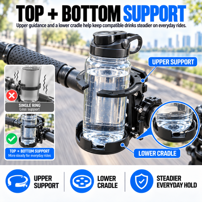 🔥Hot Sale-50%OFF🥤🔄 Foldable & Adjustable Handlebar Drink Holder