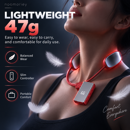 🔥 Mini Heated Neck Massager Necklace – 4 Modes, 9 Intensity Levels & Dual-Pulse Relaxation