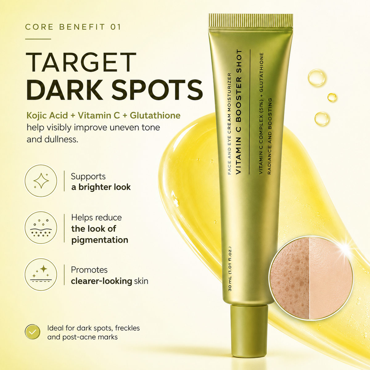 ✨ Vitamin C Booster Serum – Dark Spot & Fine Line Care