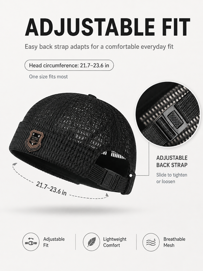 🏃 Lightweight Netting Beanie – Breathable Cuffed Skull Cap for Summer Runs