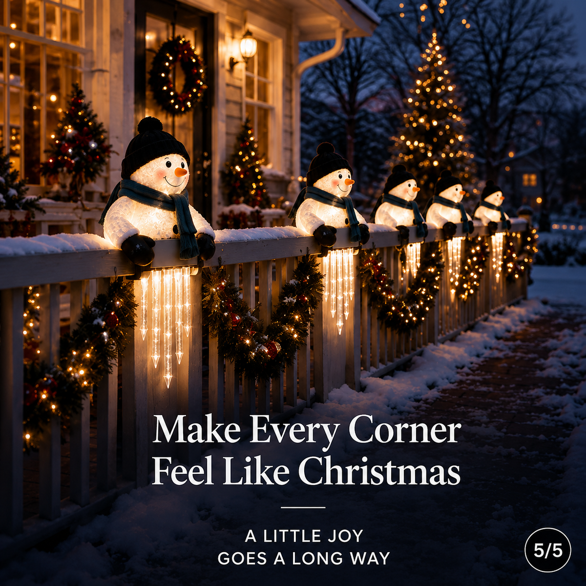 ☃️WinterGlow Snowman Icicle Light Decor