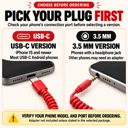 ☎️ Retro Wired Phone Handset for Smartphones