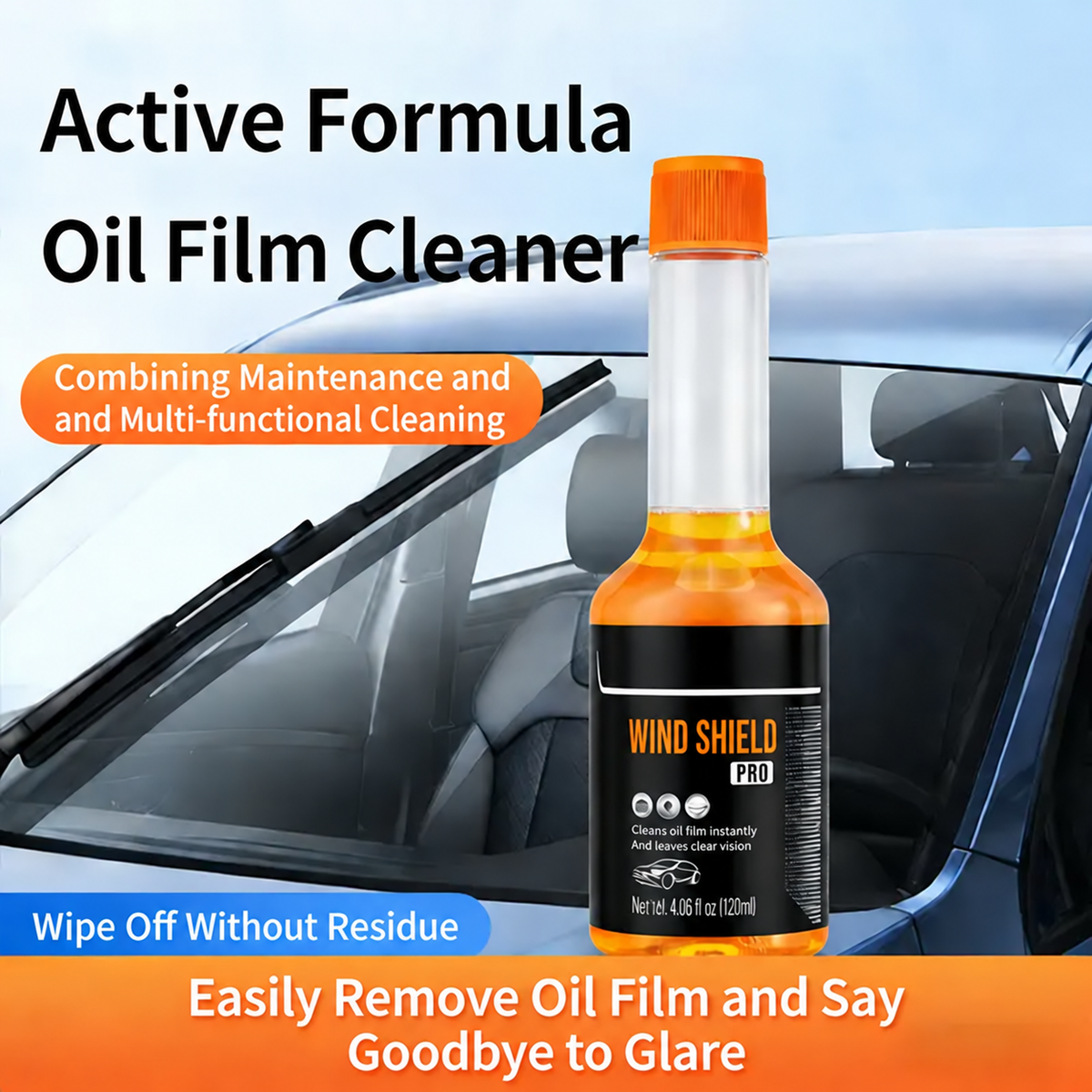 ⏳ 49% OFF Limited-Time Deal | 🚘 Windshield Oil Film Cleaner – Deep Clean, Clear View & Rain-Ready Glass Care
