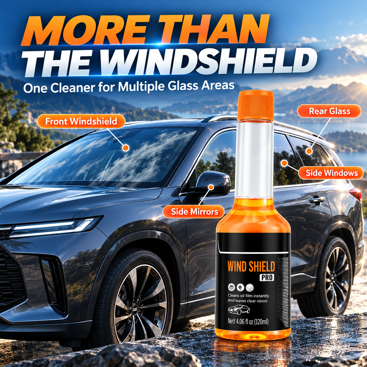 ⏳ 49% OFF Limited-Time Deal | 🚘 Windshield Oil Film Cleaner – Deep Clean, Clear View & Rain-Ready Glass Care