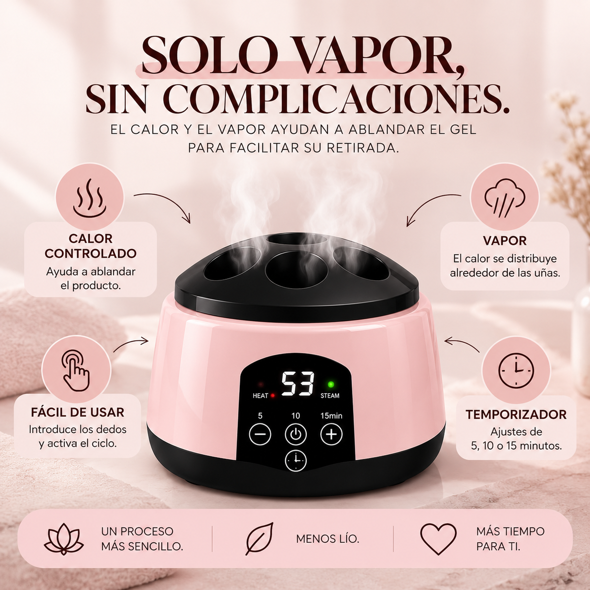 ✨ Electric Steam Gel Nail Polish Remover – Heat-Assisted At-Home Soak-Off System