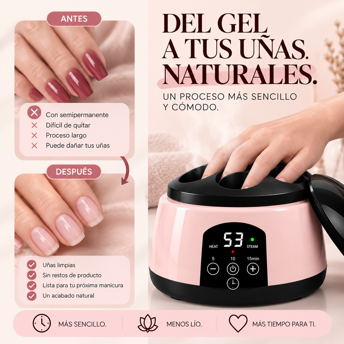 ✨ Electric Steam Gel Nail Polish Remover – Heat-Assisted At-Home Soak-Off System