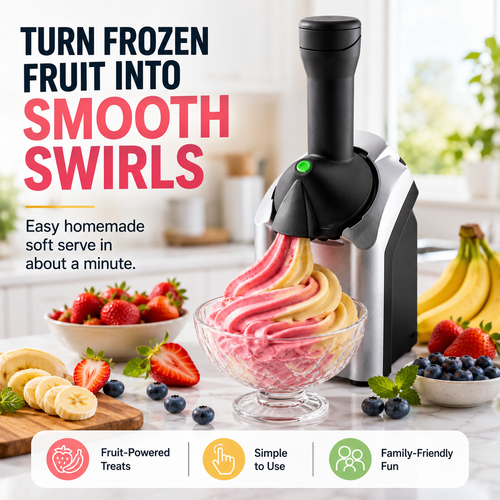 🍦Family Fruit Ice Cream Maker | 100% Natural Sugar-Free Desserts, BPA-Free & Safe For Children