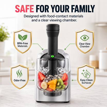 🍦Family Fruit Ice Cream Maker | 100% Natural Sugar-Free Desserts, BPA-Free & Safe For Children