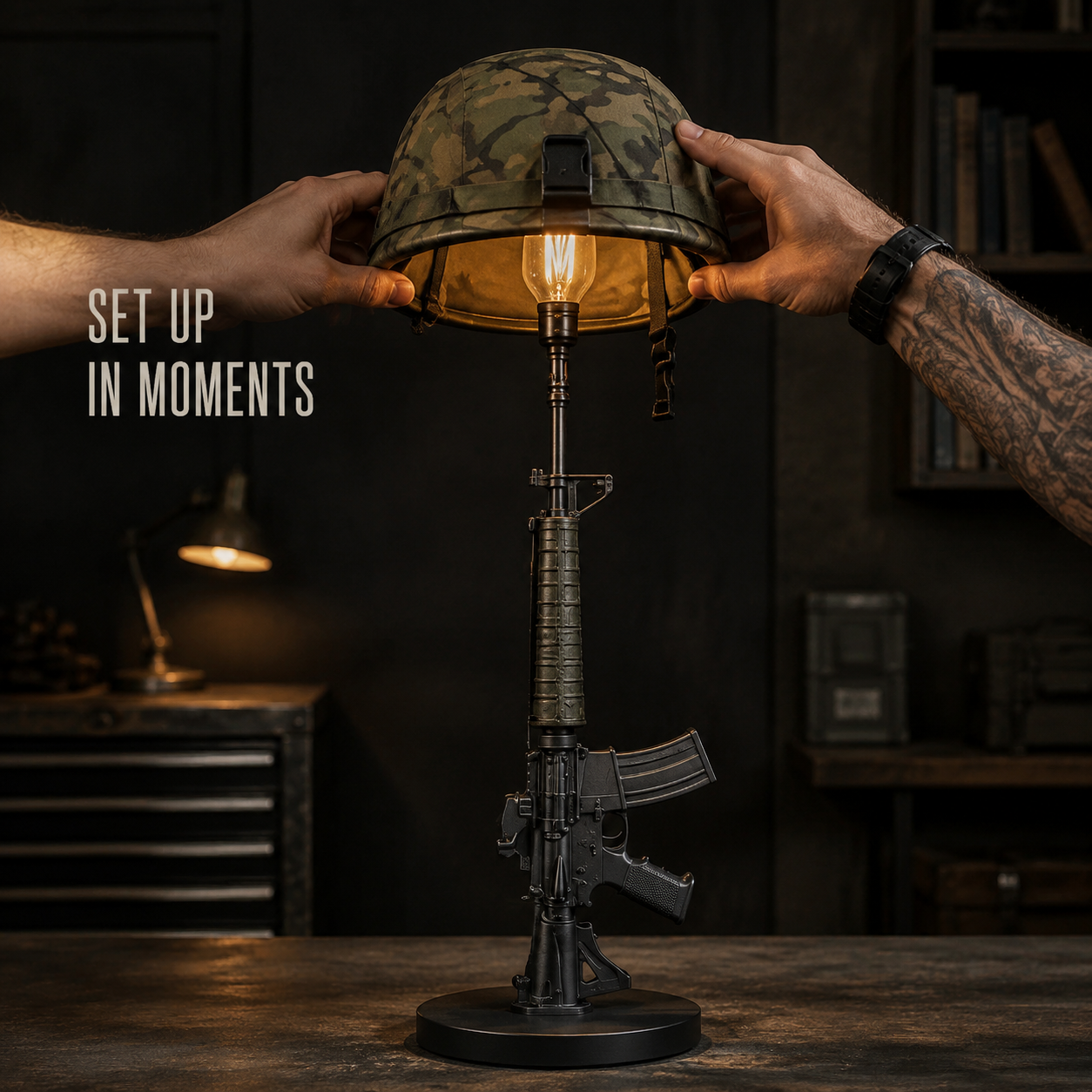 🪖 Military-Style Desk Lamp – Command Your Space