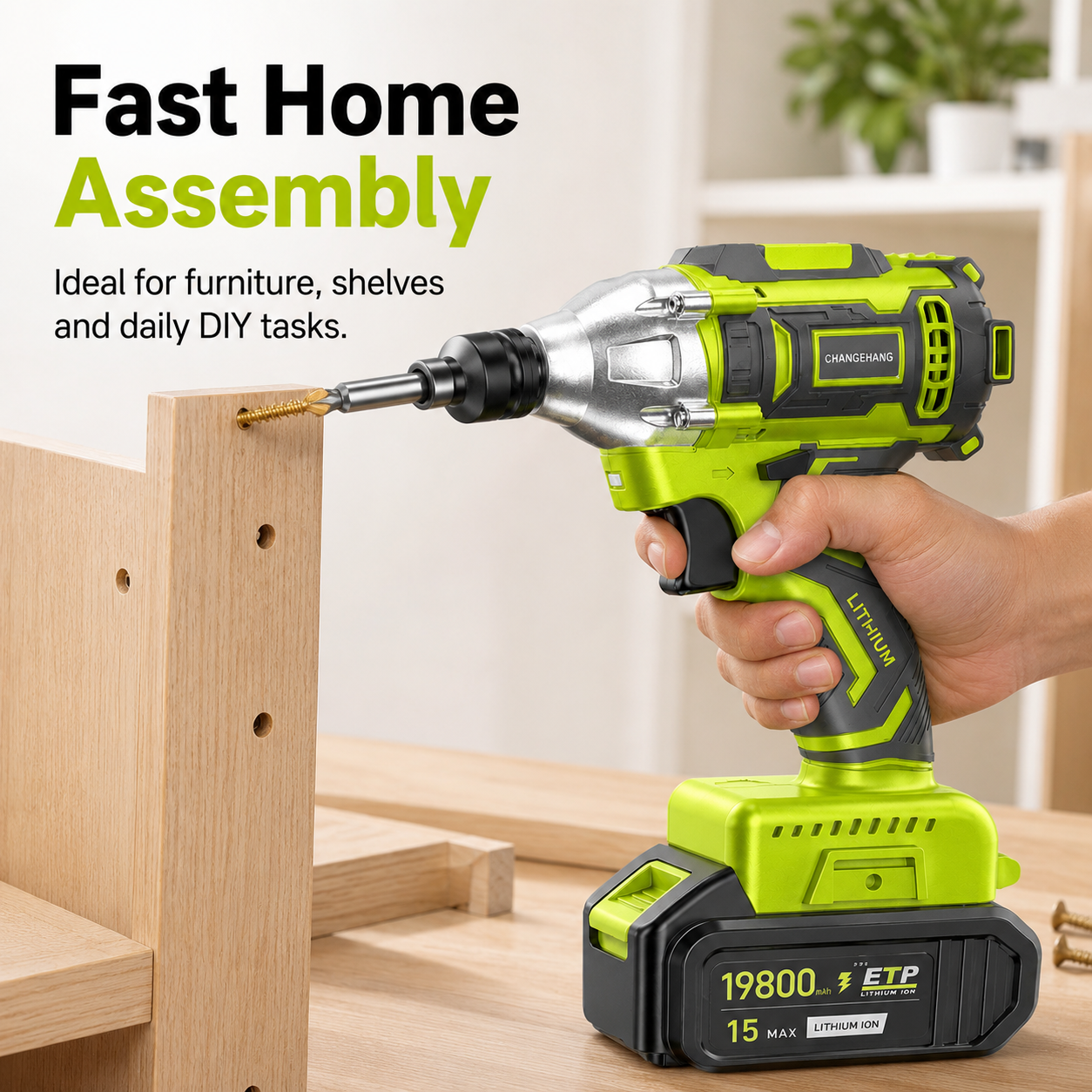 🔧 2-in-1 Brushless Cordless Impact Wrench & Drill Kit