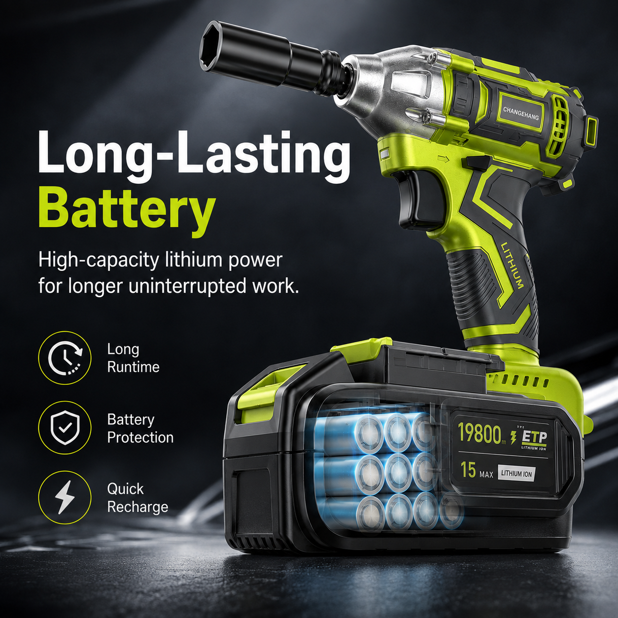 🔧 2-in-1 Brushless Cordless Impact Wrench & Drill Kit