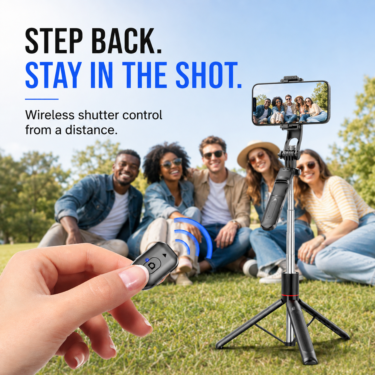 All-in-One Extendable Phone Tripod & Selfie Stick with Remote