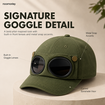 Ear-Style Aviator Baseball Cap – Streetwear Snapback Hat with Sun Protection