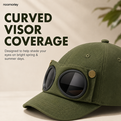 Ear-Style Aviator Baseball Cap – Streetwear Snapback Hat with Sun Protection