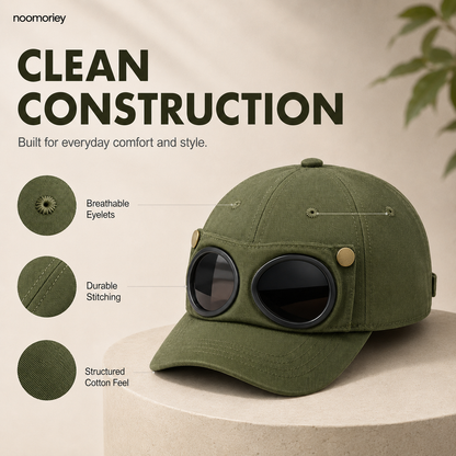 Ear-Style Aviator Baseball Cap – Streetwear Snapback Hat with Sun Protection