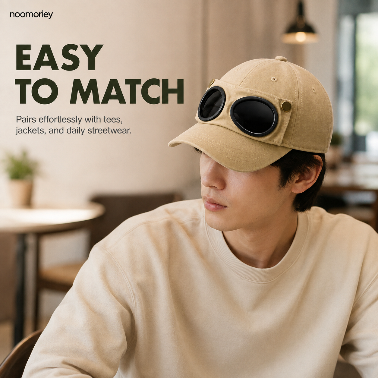 Ear-Style Aviator Baseball Cap – Streetwear Snapback Hat with Sun Protection