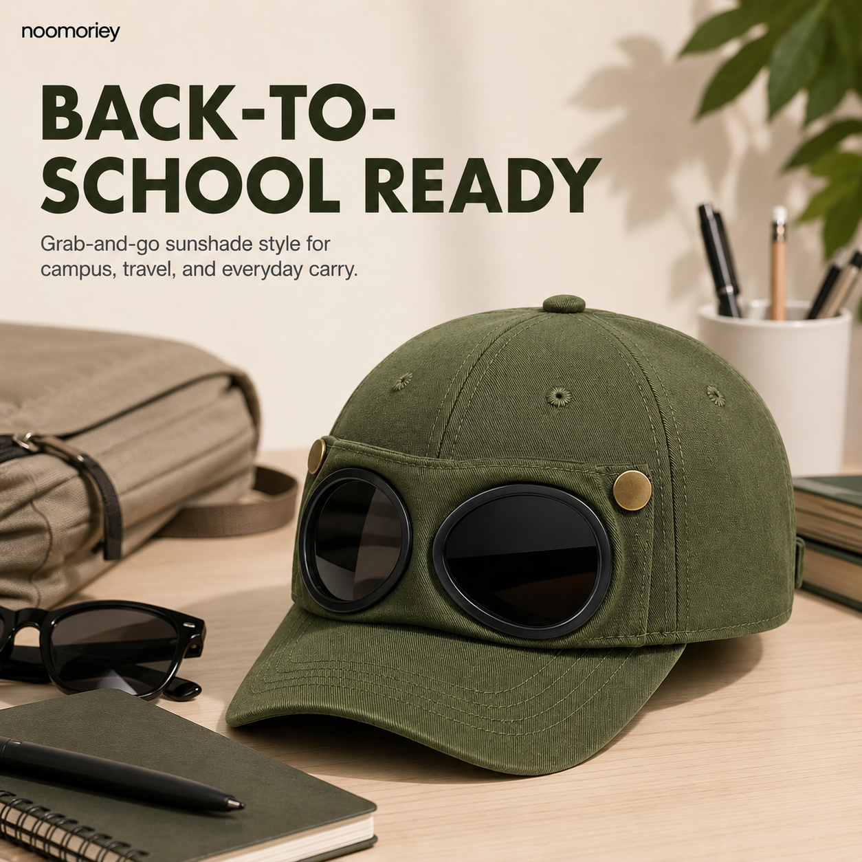 Ear-Style Aviator Baseball Cap – Streetwear Snapback Hat with Sun Protection