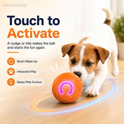 Interactive Moving Dog Ball – Automatic Vibrating & Rolling Toy for Dogs & Cats, USB Rechargeable