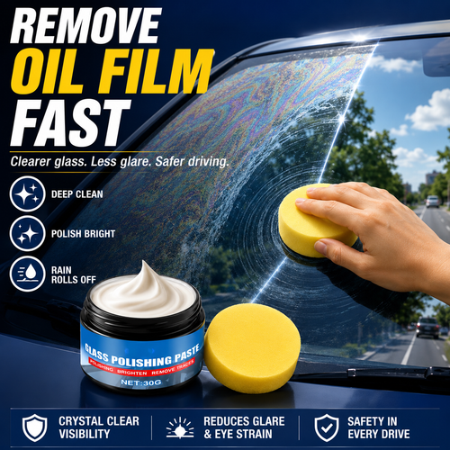 🚗Car Glass Oil Film Remover & Water Repellent Cleaner