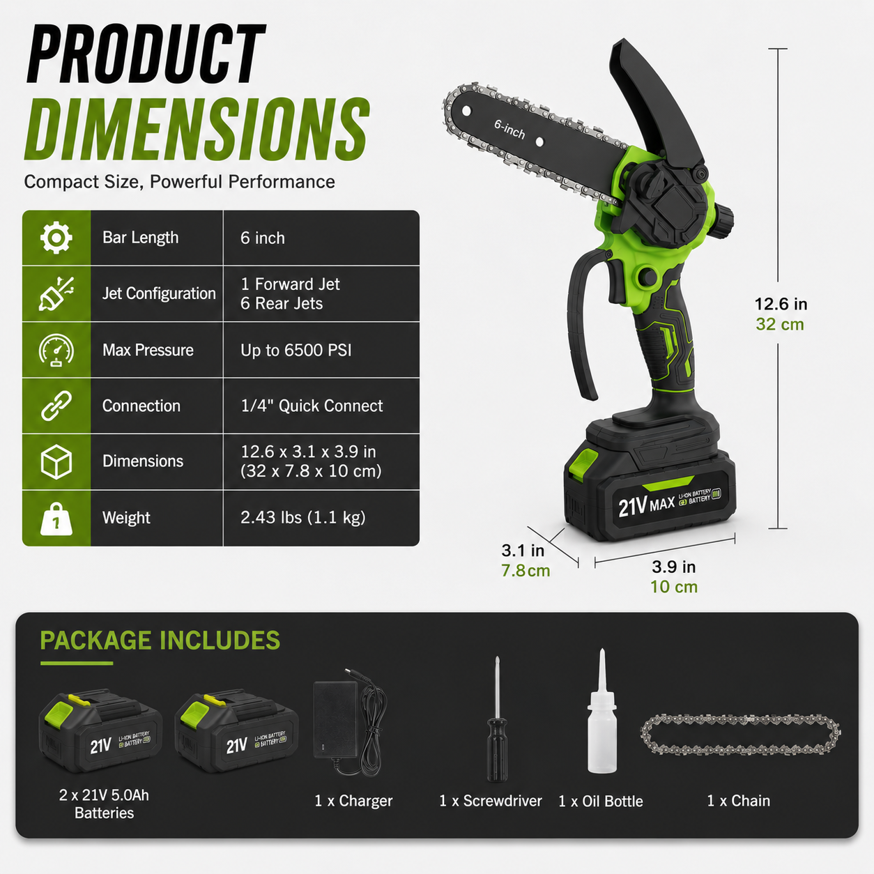 ⚡ SAVE 49% 🪚 6-Inch Cordless Mini Chainsaw 🌿 Lightweight Power for Easy Cutting