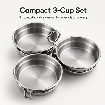 🍳 3-Cup Stainless Steel Egg Poacher – Egg Steamer Set