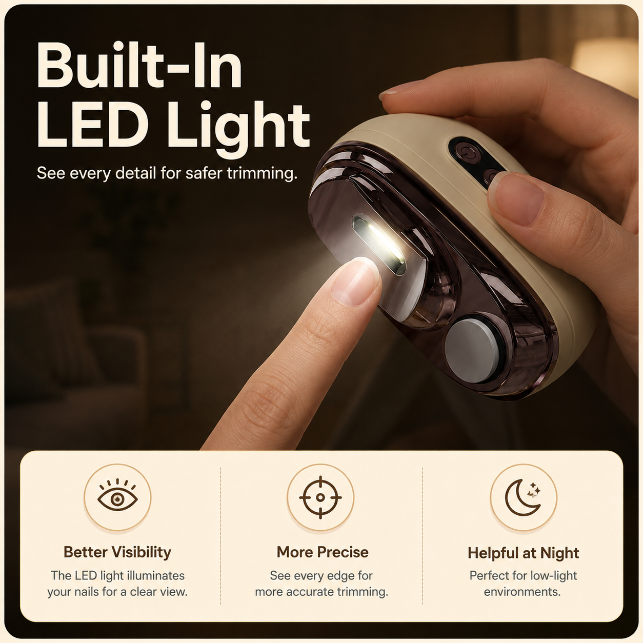 ✂️ LIMITED-TIME 50% OFF! 💅 2-in-1 Smart Electric Nail Clipper & Polisher 🌟