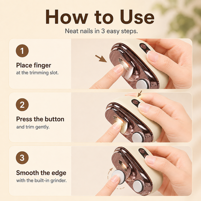 ✂️ LIMITED-TIME 50% OFF! 💅 2-in-1 Smart Electric Nail Clipper & Polisher 🌟