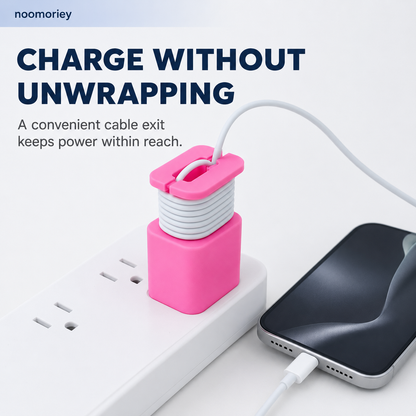2PCS 2-in-1 Silicone Charger Protector with Cord Wrap for 18W/20W Adapters ✅