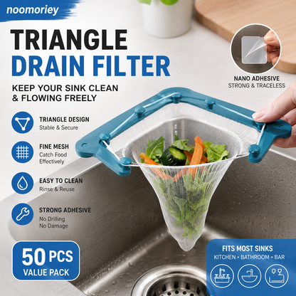 🗑️ Smart Kitchen Sink Food Scrap Strainer with 50 Disposable Mesh Bags – Helps Prevent Clogged Drains