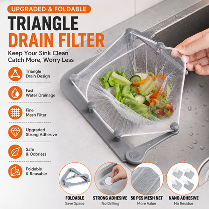 🗑️ Smart Kitchen Sink Food Scrap Strainer with 50 Disposable Mesh Bags – Helps Prevent Clogged Drains