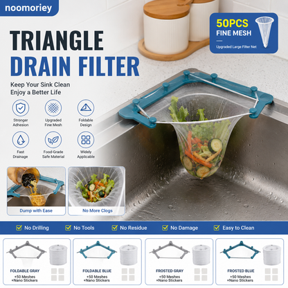 🗑️ Smart Kitchen Sink Food Scrap Strainer with 50 Disposable Mesh Bags – Helps Prevent Clogged Drains