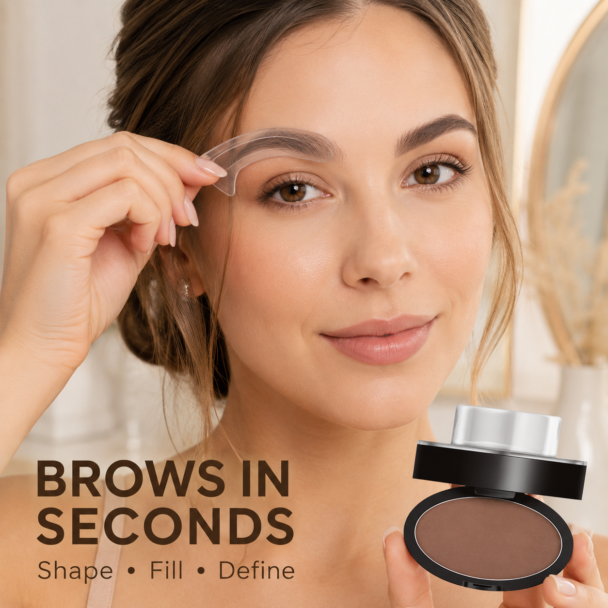✨ One-Step Eyebrow Stamp Kit – Waterproof, Smudge-Resistant Brow Powder for Beginners