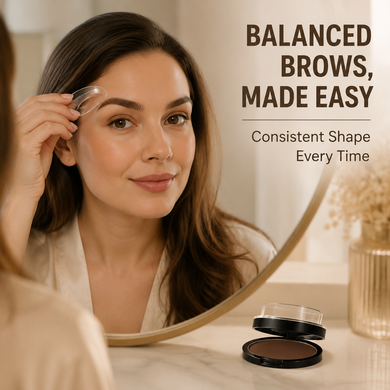 ✨ One-Step Eyebrow Stamp Kit – Waterproof, Smudge-Resistant Brow Powder for Beginners