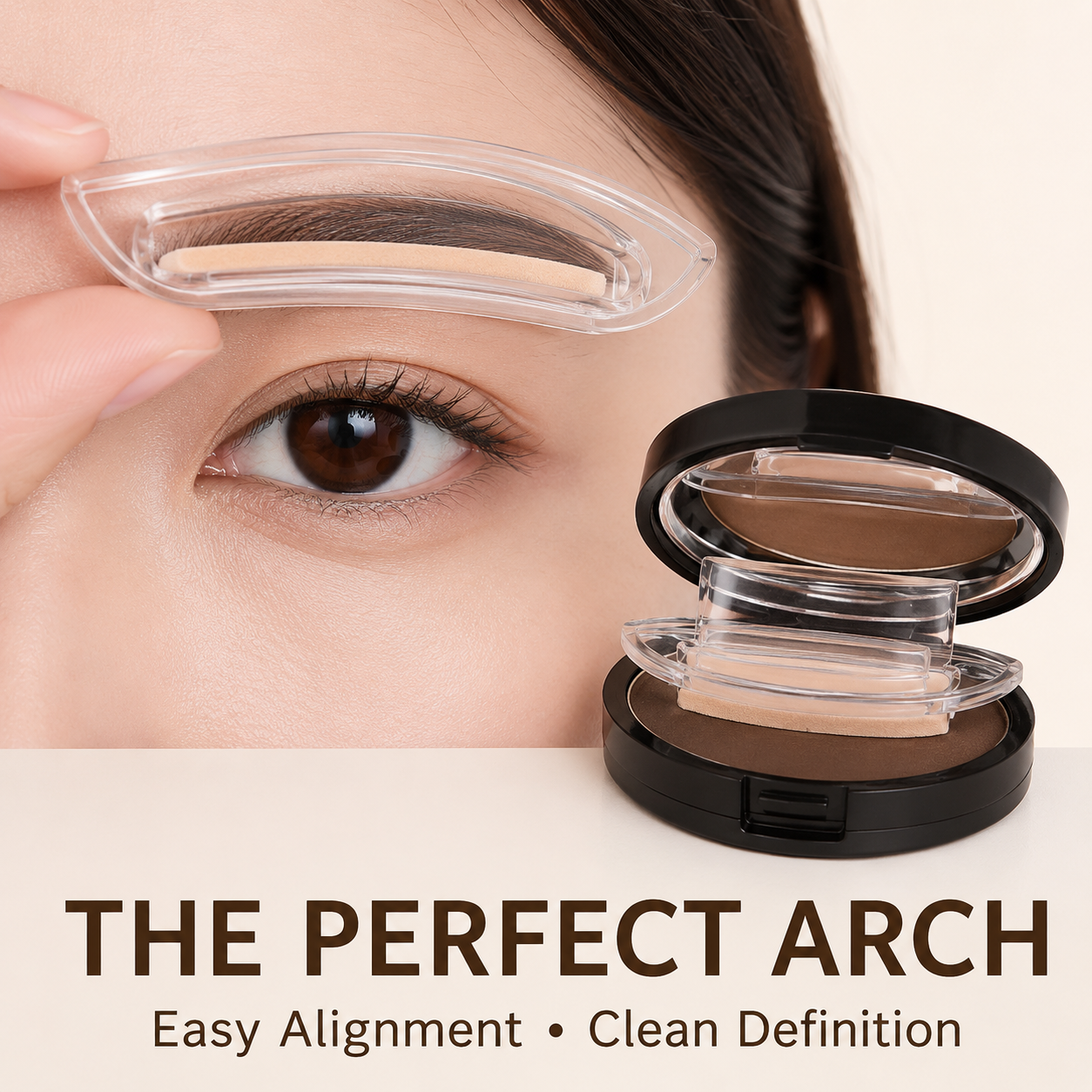 ✨ One-Step Eyebrow Stamp Kit – Waterproof, Smudge-Resistant Brow Powder for Beginners