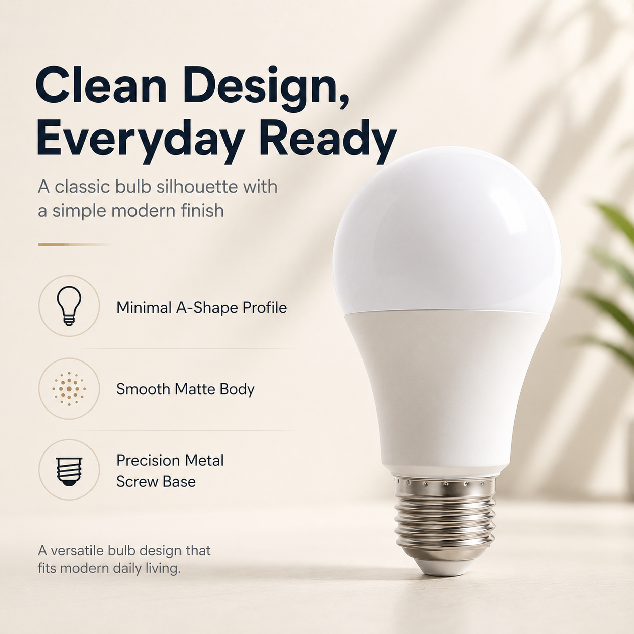 Rechargeable Emergency LED Light Bulb – 60W Equivalent E26 Battery Backup Bulb for Power Outages & Camping