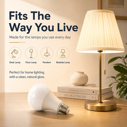 Rechargeable Emergency LED Light Bulb – 60W Equivalent E26 Battery Backup Bulb for Power Outages & Camping