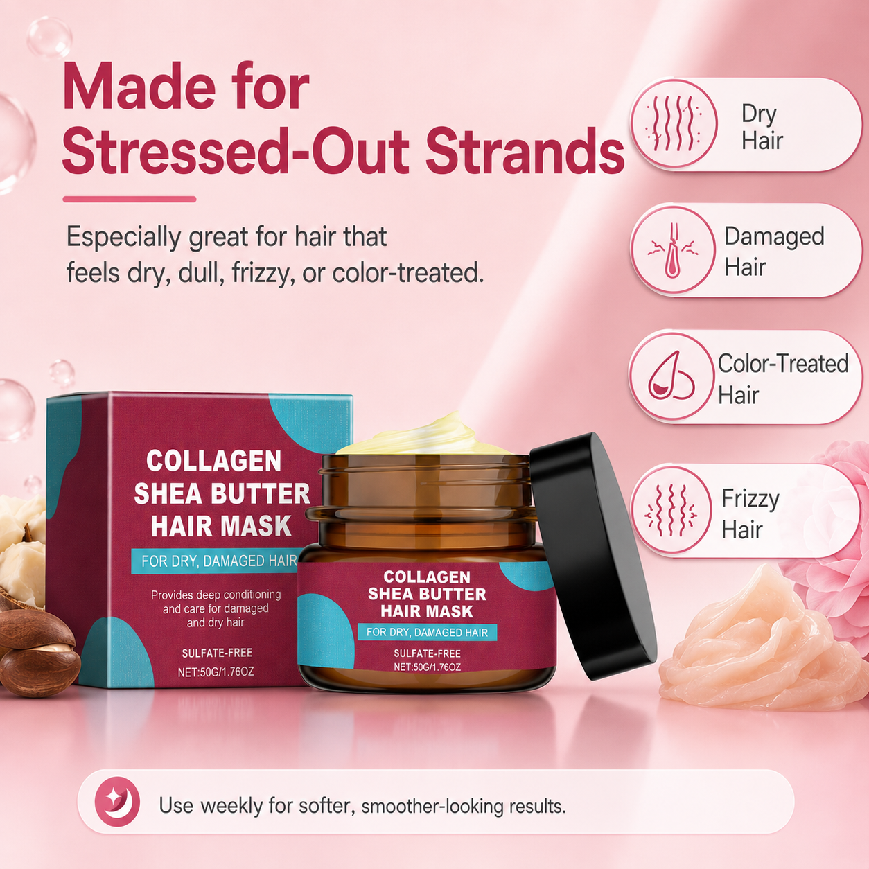 ✨ Keratin Repair Hair Mask – Deep Hydration for Softer, Smoother & Shinier Hair