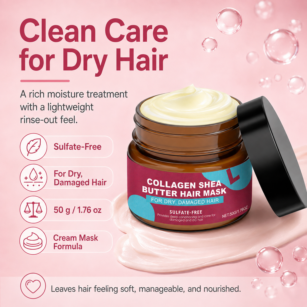 ✨ Keratin Repair Hair Mask – Deep Hydration for Softer, Smoother & Shinier Hair