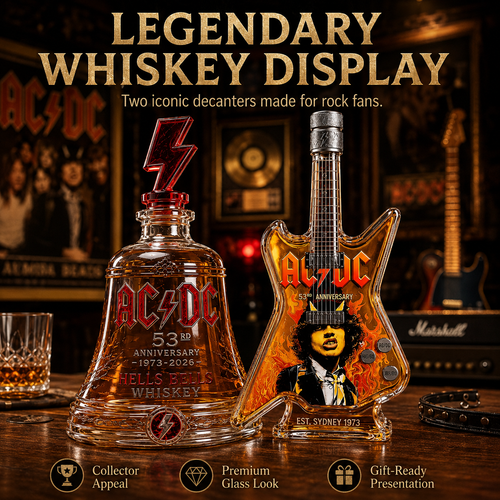 🎸AC/DC 53rd Anniversary 1973-2026-Rock-Inspired 53rd Anniversary Whiskey Decanter