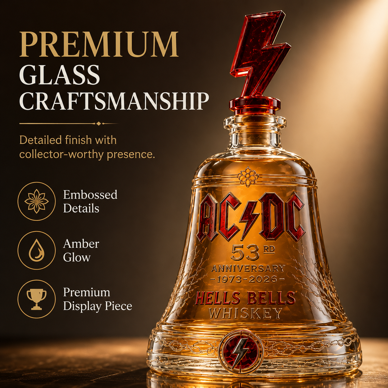 🎸AC/DC 53rd Anniversary 1973-2026-Rock-Inspired 53rd Anniversary Whiskey Decanter