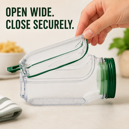 🥗 50% OFF Side-Opening Airtight Salad Jar – Fresh Layers Ready To Go