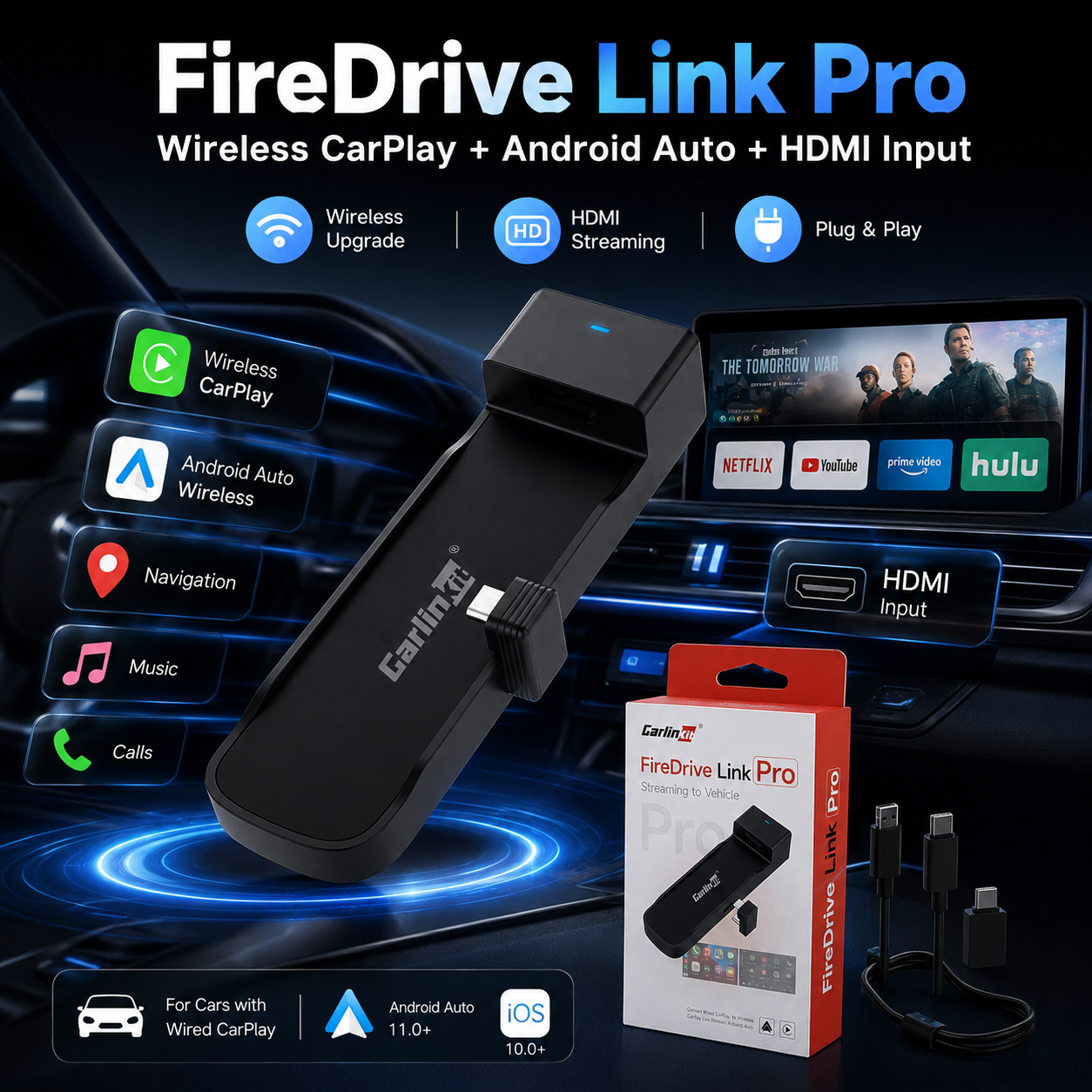 🚘Car TV HDMI Adapter & Wireless CarPlay Converter