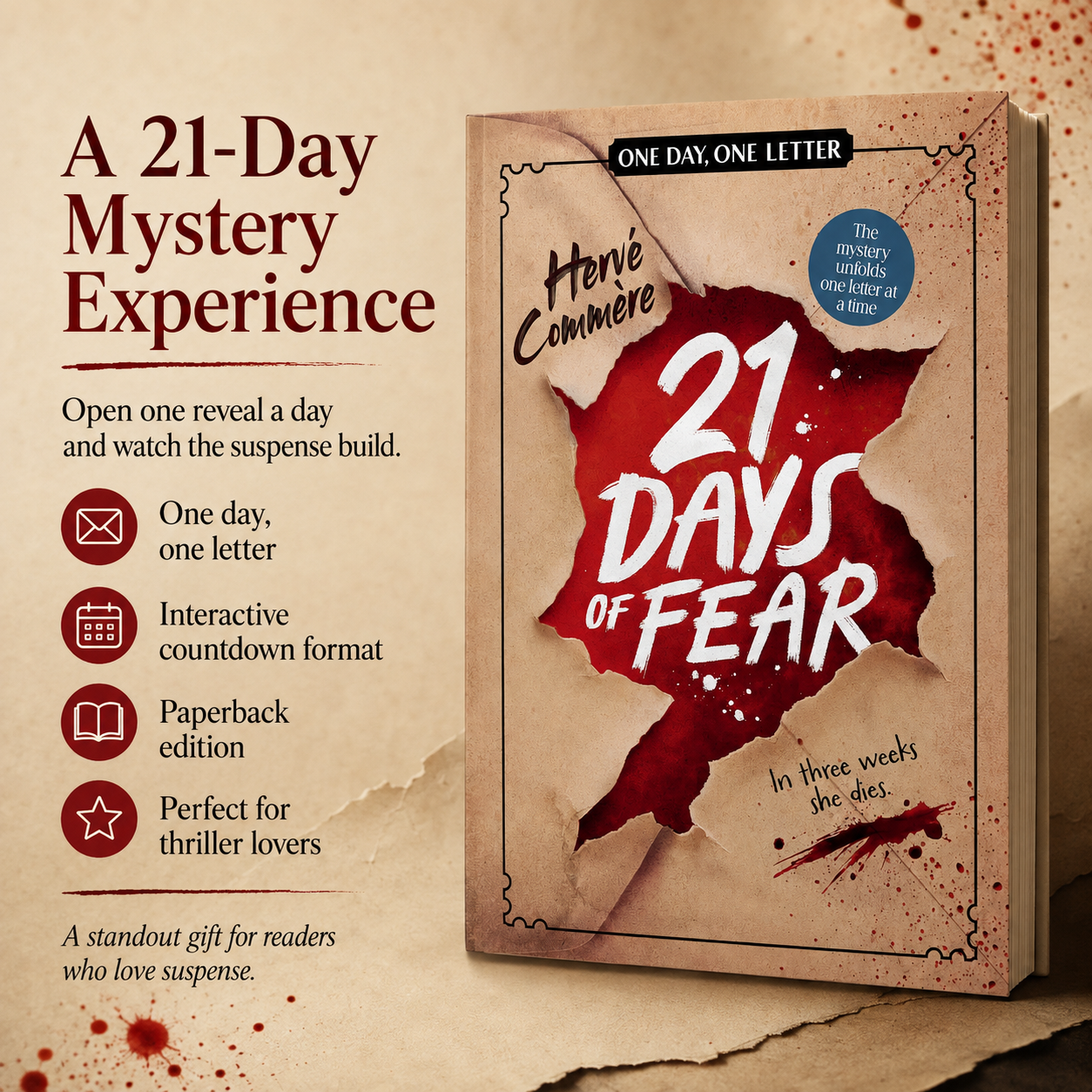 🎄📖 21 Days of Fear – Interactive 21-Day Mystery Advent Calendar Book with Sealed Daily Chapters 🔐😱