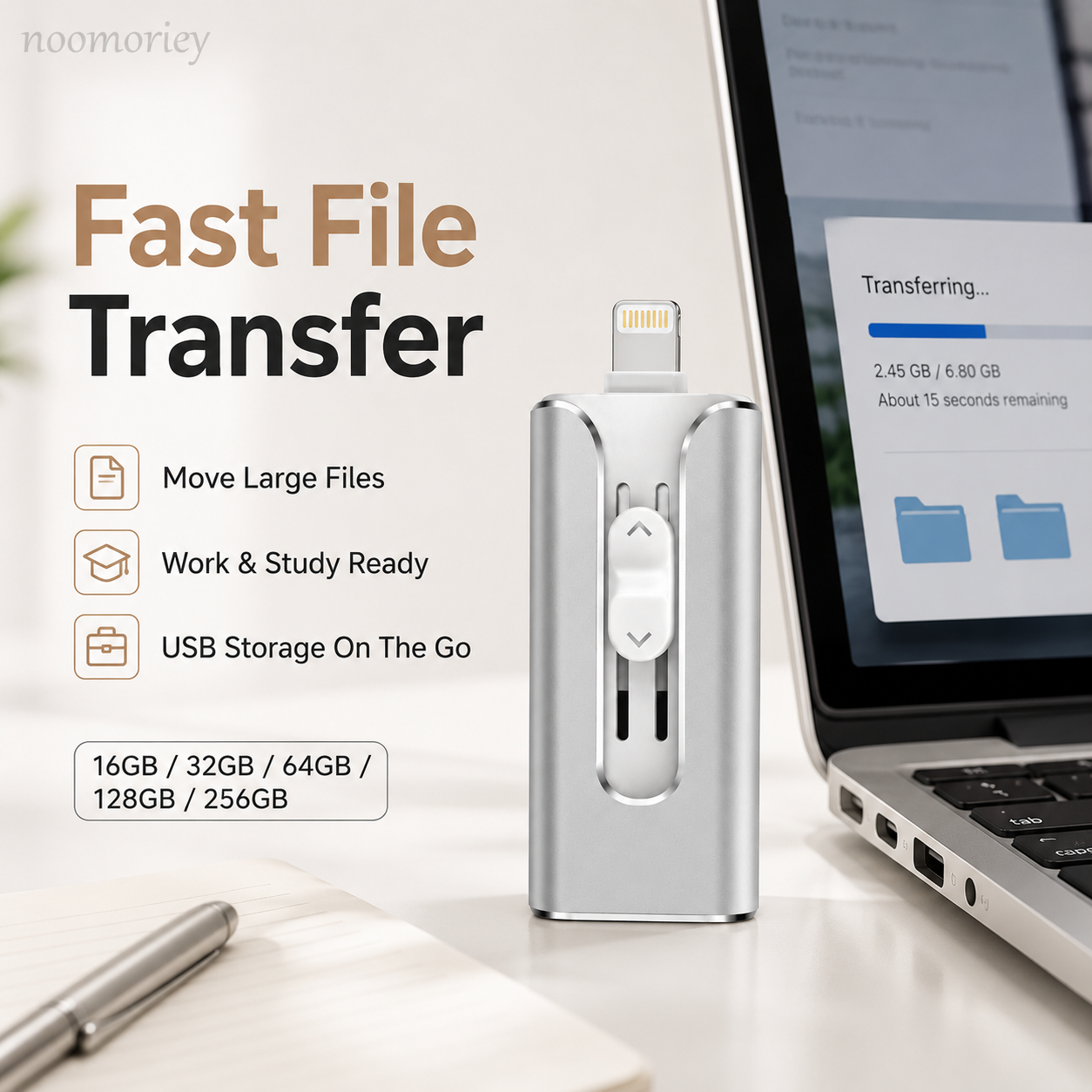 📱 50% OFF 4-in-1 Mobile USB Flash Drive – Back Up Photos & Free Up Space