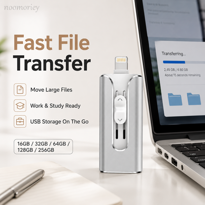 📱 50% OFF 4-in-1 Mobile USB Flash Drive – Back Up Photos & Free Up Space